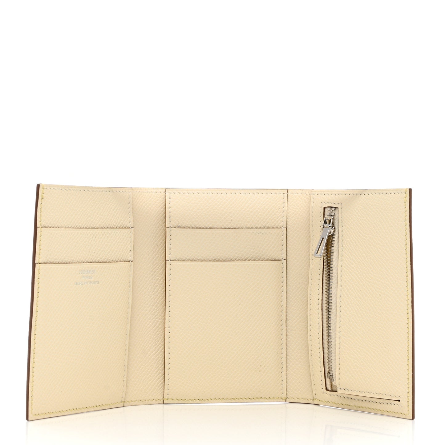 Epsom Verso Tri-Fold Bearn Compact Wallet Jaune Poussin Nata