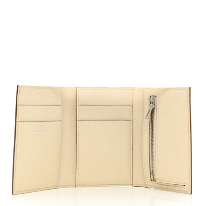 Hermes Epsom Verso Tri-Fold Bearn Compact Wallet Jaune Poussin Nata 5 of 8