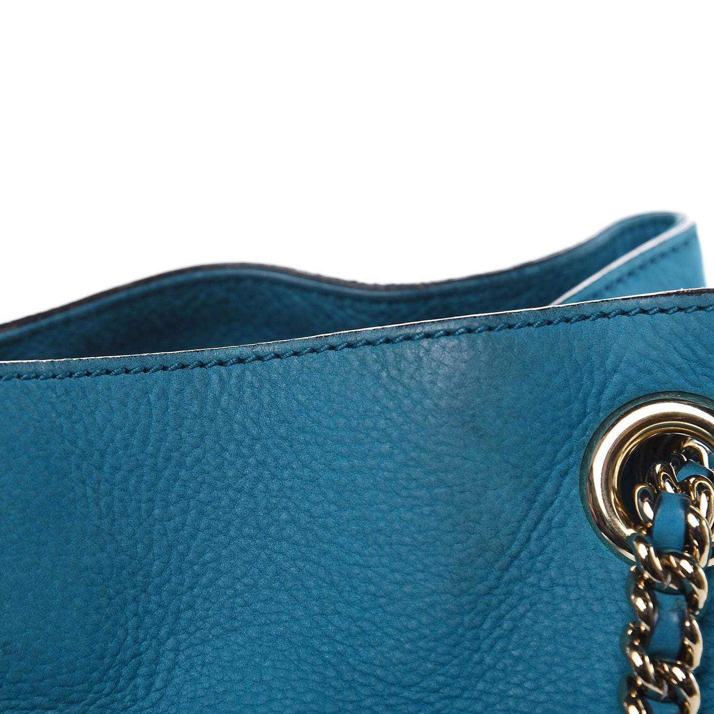 Vitello Range Medium Soho Chain Shoulder Bag Deep Cobalt