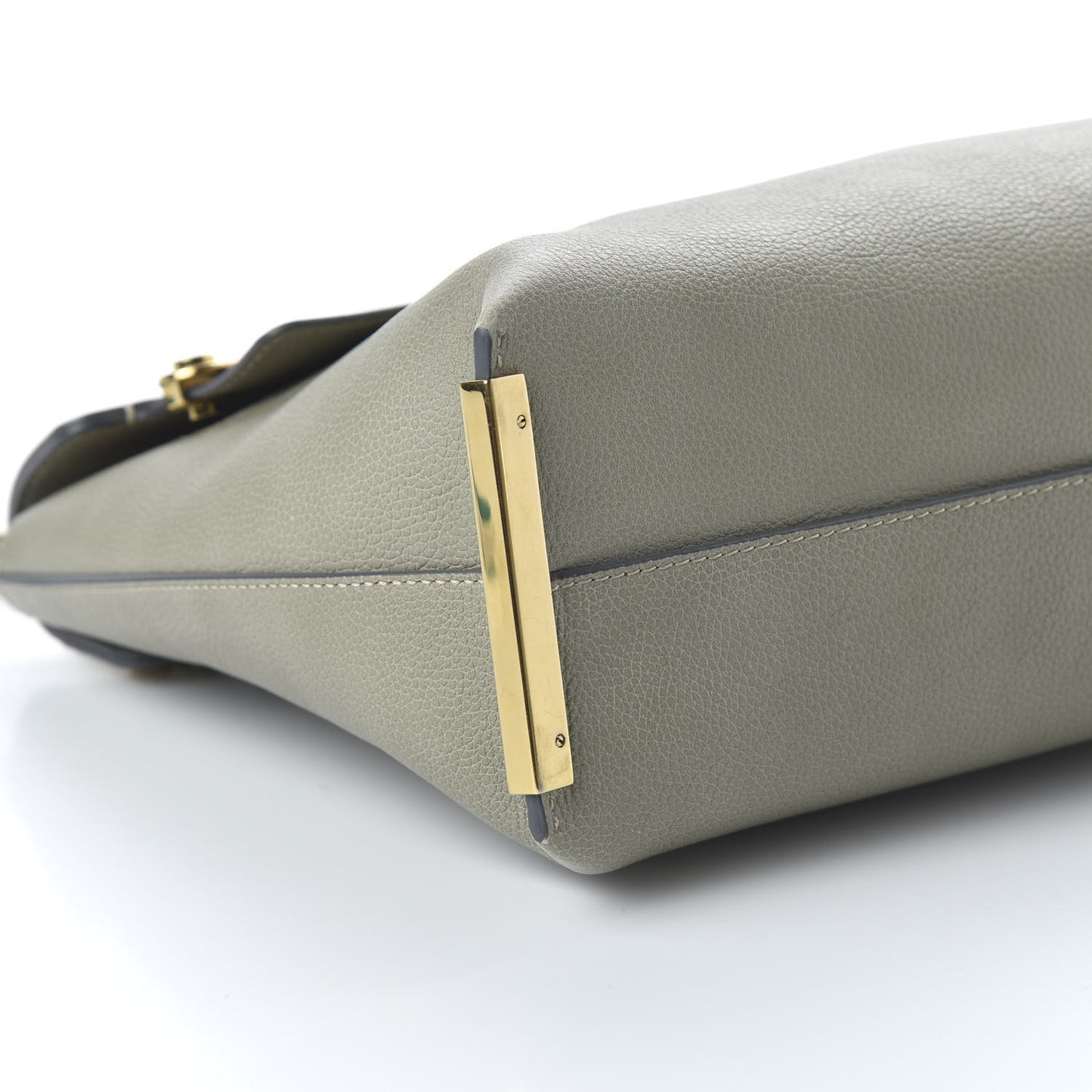 Calfskin Medium Clare Top Handle Bag Baobab Green