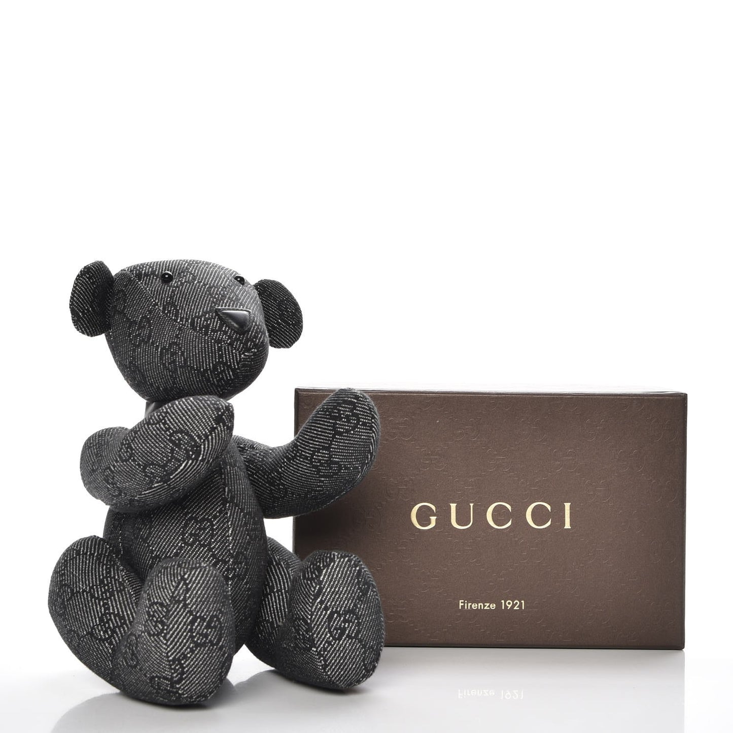 Monogram Stuffed Teddy Bear Black