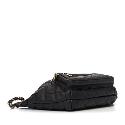 Chanel Iridescent Calfskin Quilted All About Waist Belt Bag Black 3 of 9