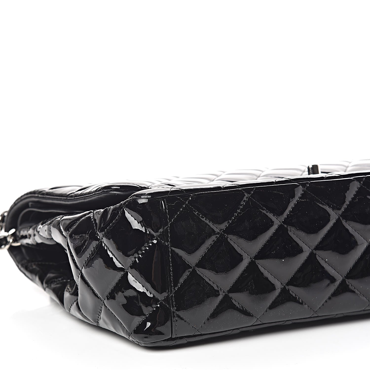 Chanel Patent Quilted Maxi Double Flap Black 8 of 12