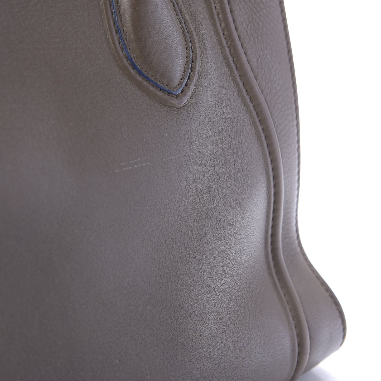 Supple Calfskin Medium Phantom Luggage Khaki Cobalt Trim