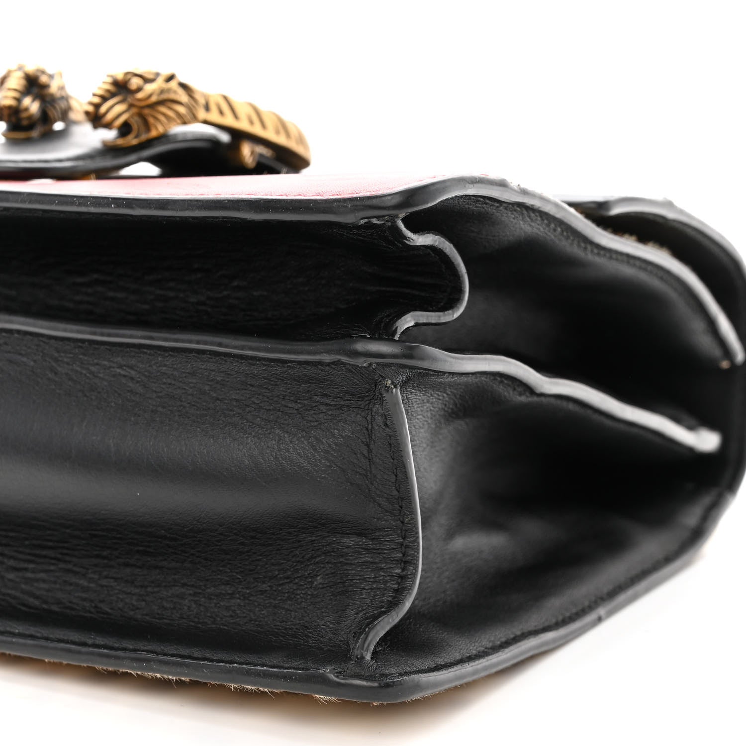 Gucci Calf Hair Calfskin Bamboo Web Leopard Print Medium Dionysus Top Handle Bag Natural Blue Agata Hibiscus Red 10 of 14