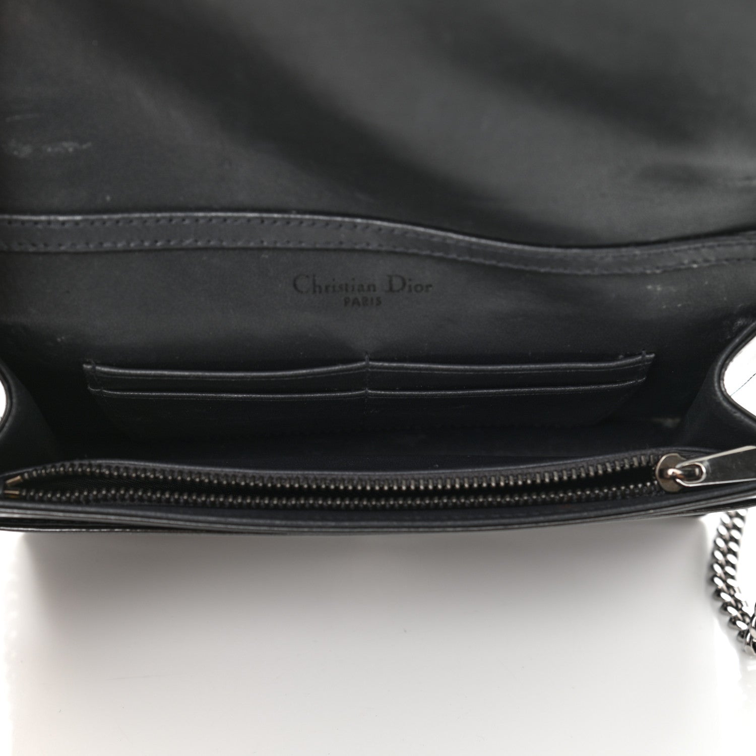 Christian Dior Metallic Patent Micro-Cannage Small Diorama Flap Bag Onyx Black 5 of 13