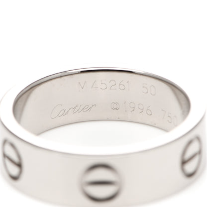 Cartier 18K White Gold 5.5mm LOVE Ring 50 5.25 5 of 5