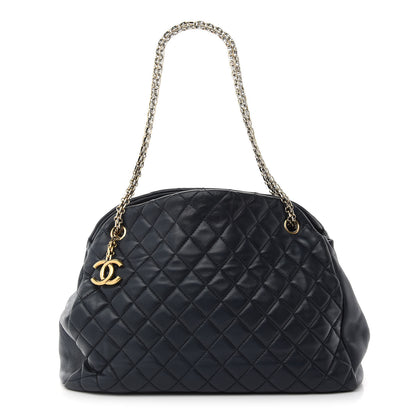 Chanel Calfskin Quilted Shoulder Bag Navy Blue 1 of 8