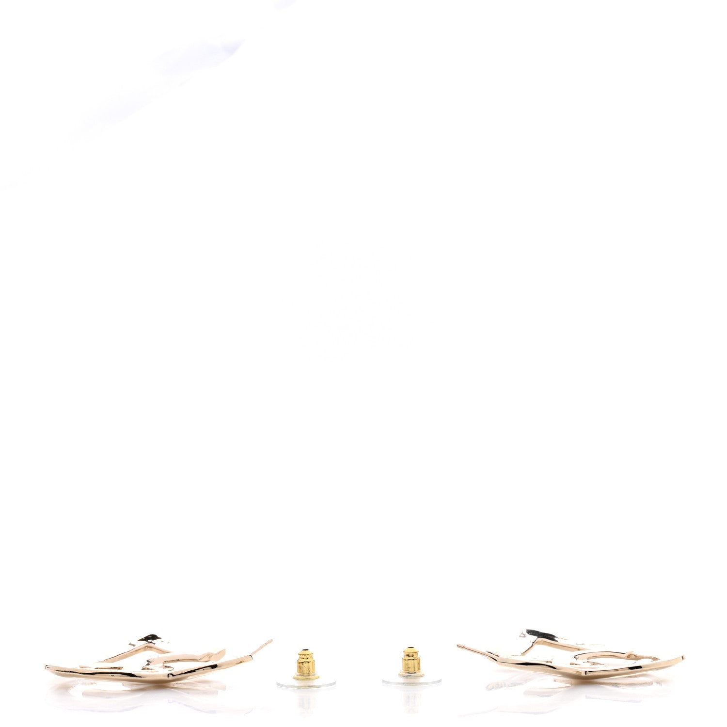 Chanel Metal CC Heart Coco In Love Hoop Earrings Gold 3 of 4