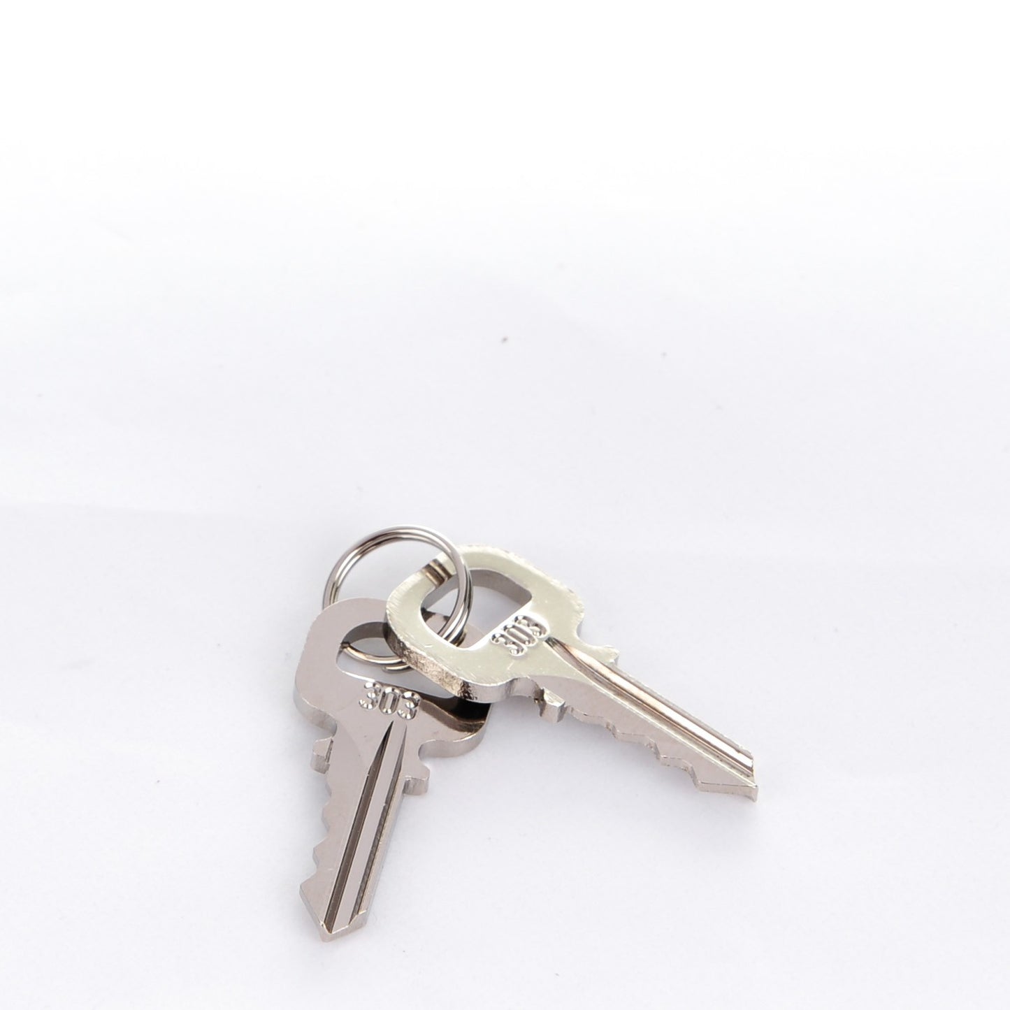 Polished Silver Lock and Key Set