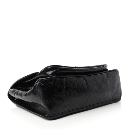 Saint Laurent Crinkled Calfskin Matelasse Monogram Medium Niki Chain Satchel Black 5 of 12