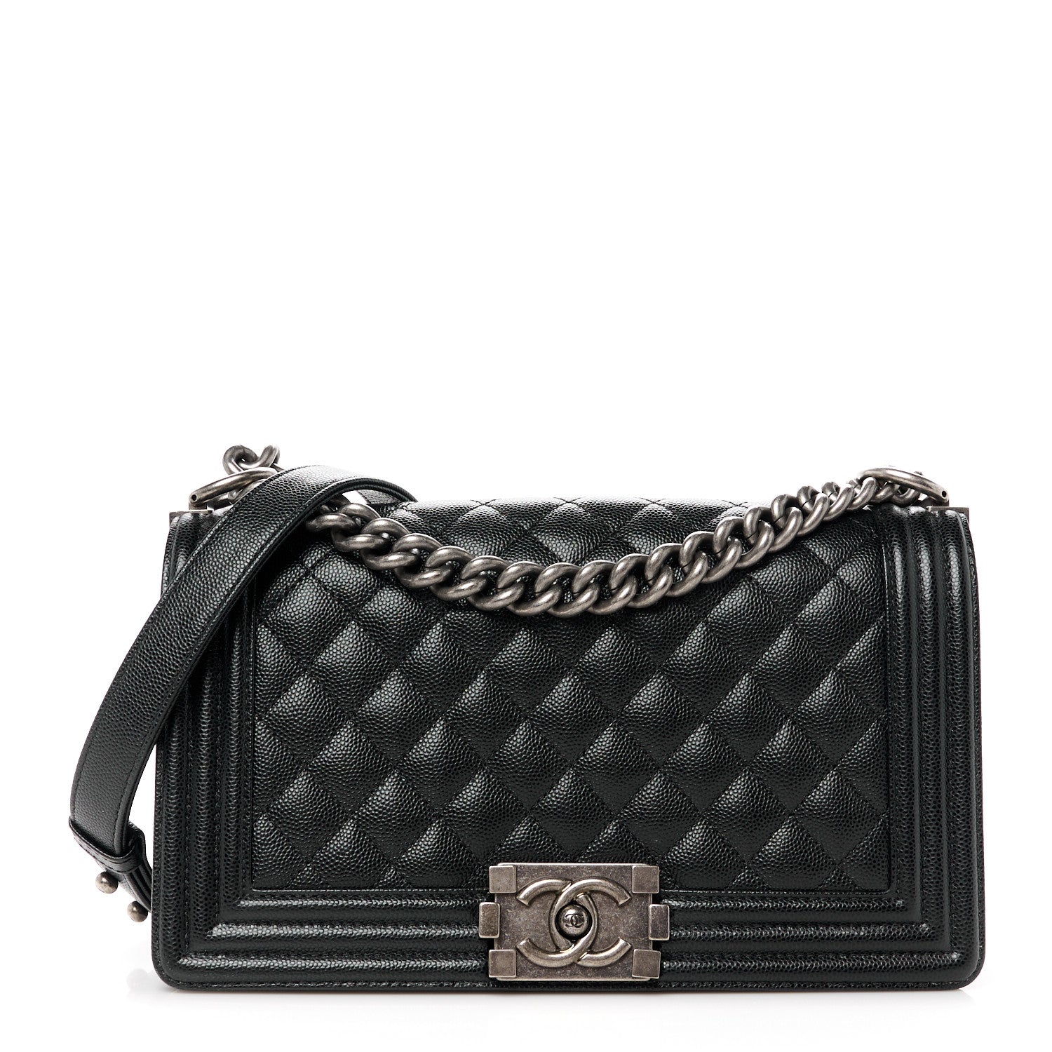 Chanel Caviar Quilted Medium Boy Flap Black 1 of 9