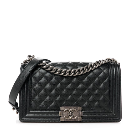 Chanel Caviar Quilted Medium Boy Flap Black 1 of 9