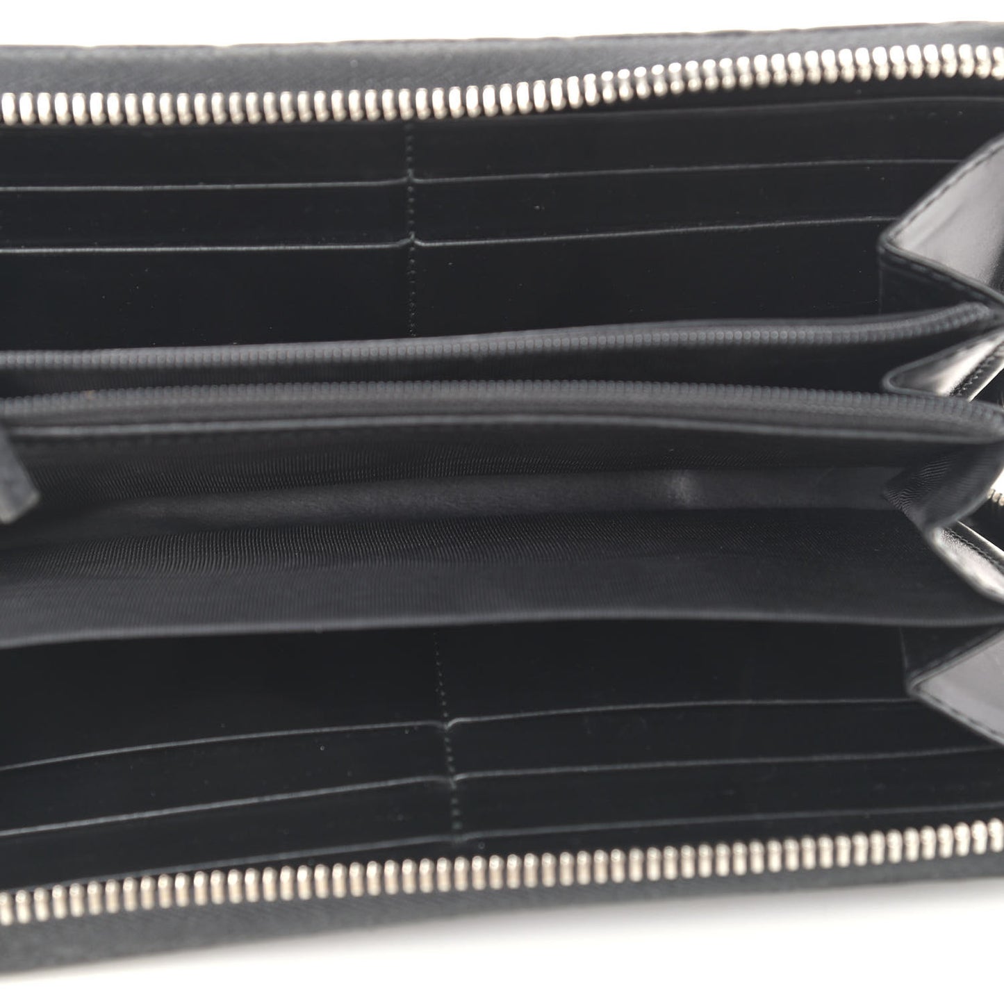 Guccissimma Signature Dorian Zip Around Wallet Black