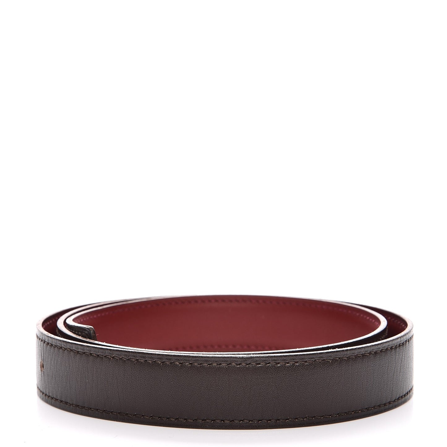 Box Chamonix 24mm Belt Strap 75 Chocolate Rouge H