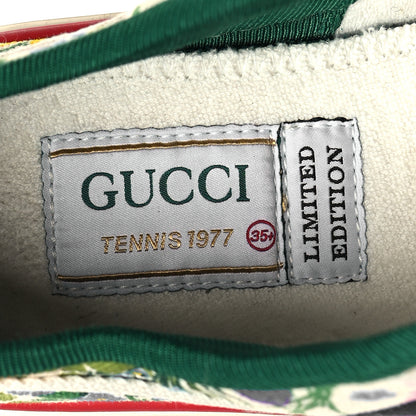 Gucci X KEN SCOTT Cotton Web Floral Womens 1977 Tennis Sneakers 35.5 Ivory Pink Mystic White 7 of 9