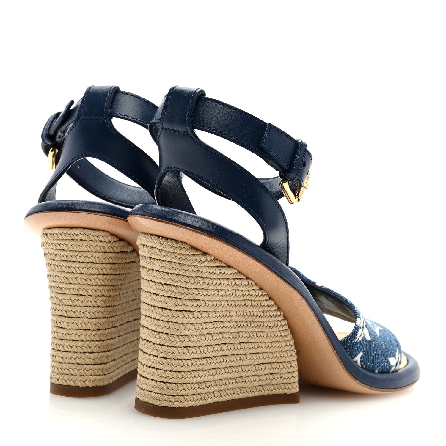Louis Vuitton Monogram Denim Maia Wedge Sandal 36 4 of 7