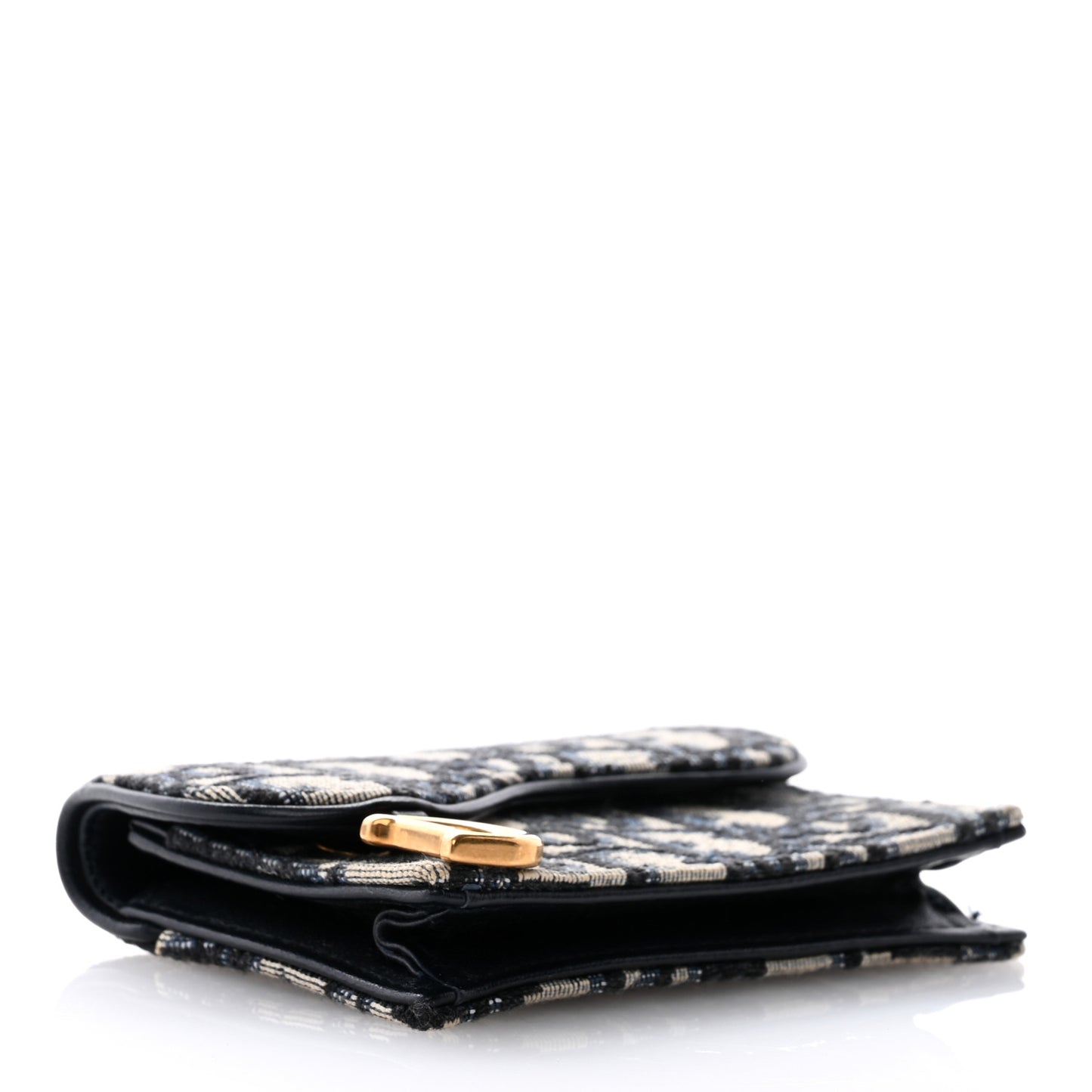 Oblique Saddle Card Holder Blue