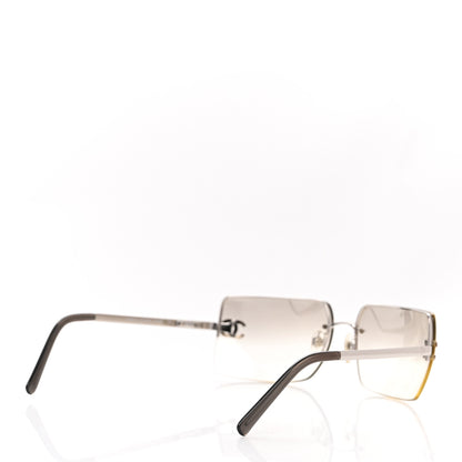 Chanel Metal Crystal CC Logo Sunglasses 4092-B Silver 4 of 7