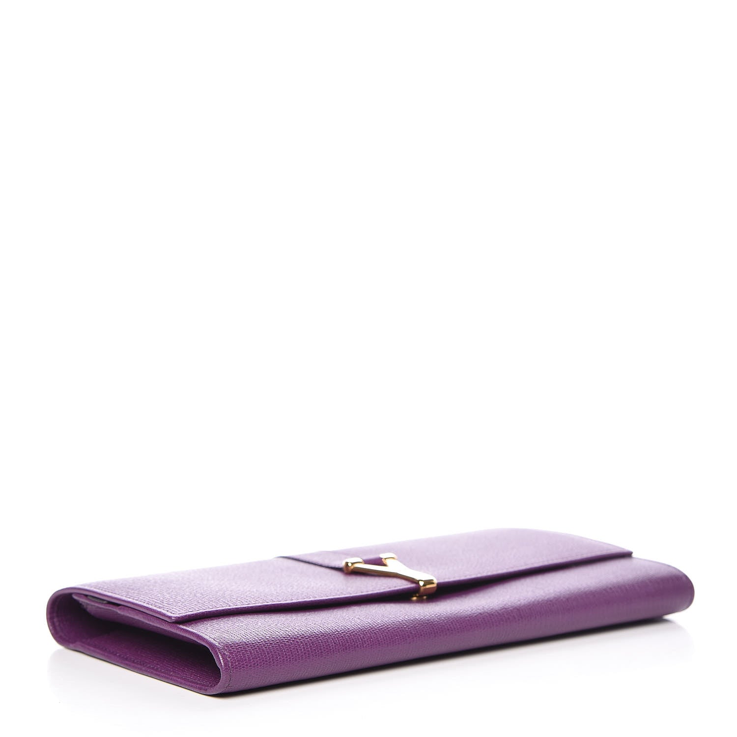 Saint Laurent Textured Calfskin Classic Y Document Case Clutch Purple 4 of 9