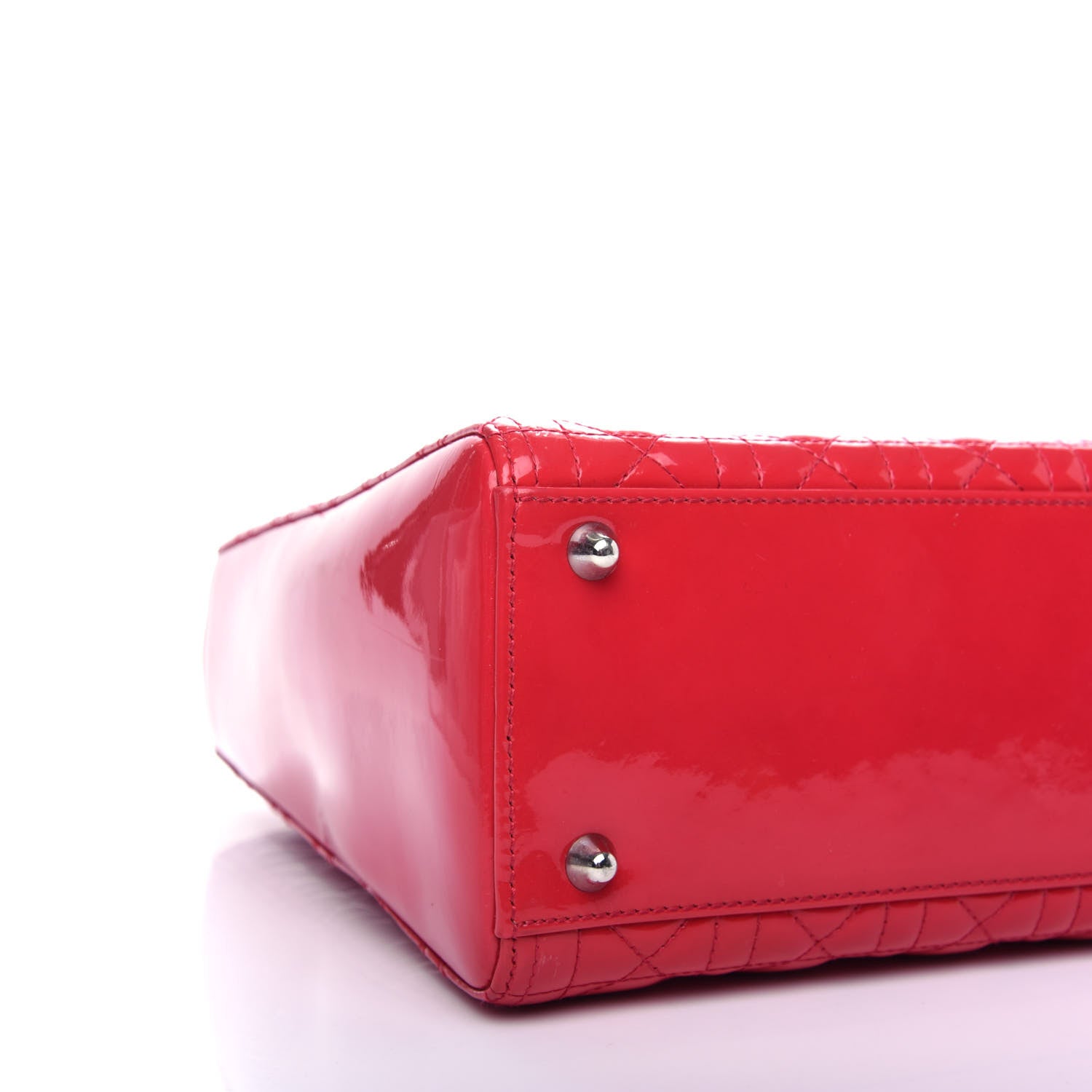 Christian Dior Patent Cannage Large Lady Dior Red 8 of 11