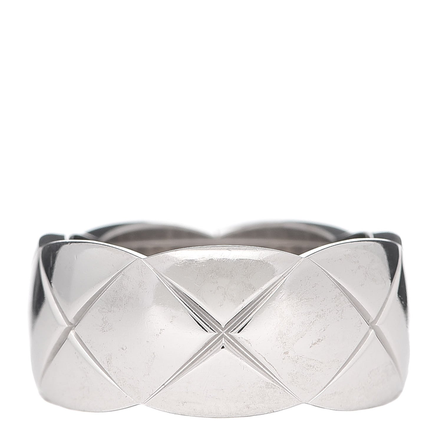 Chanel 18K White Gold Large Coco Crush Ring 63 10.25 1 of 6