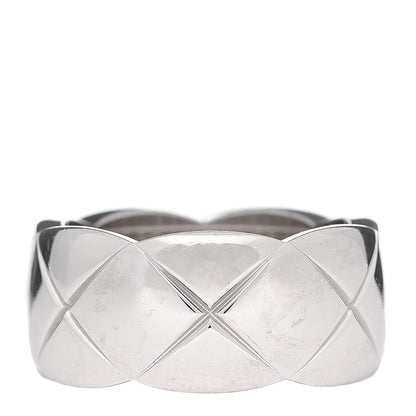 Chanel 18K White Gold Large Coco Crush Ring 63 10.25 1 of 6