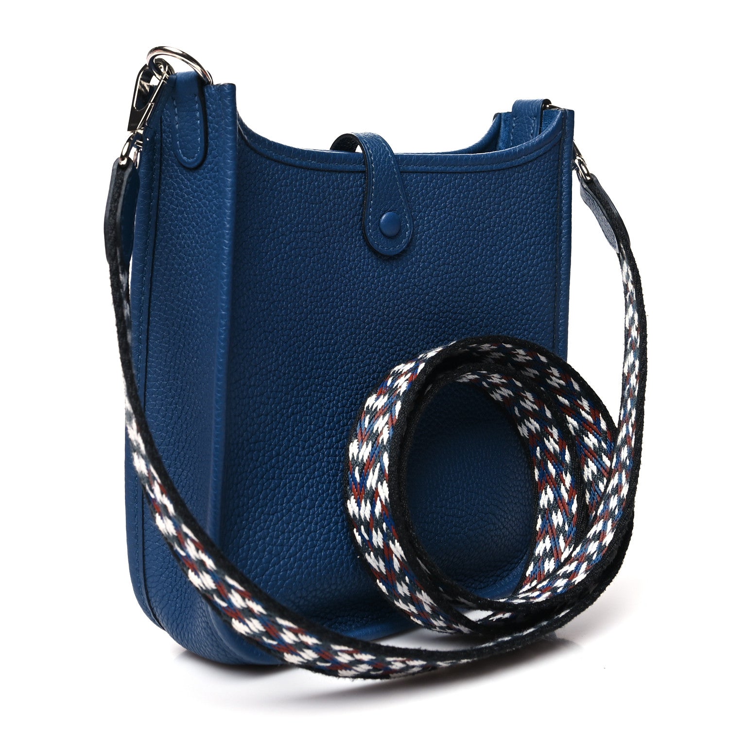 Hermes Taurillon Maurice Zigzag Evelyne TPM Deep Bleu Black White Deep Bleu 3 of 10