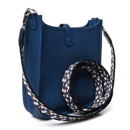 Hermes Taurillon Maurice Zigzag Evelyne TPM Deep Bleu Black White Deep Bleu 2 of 10