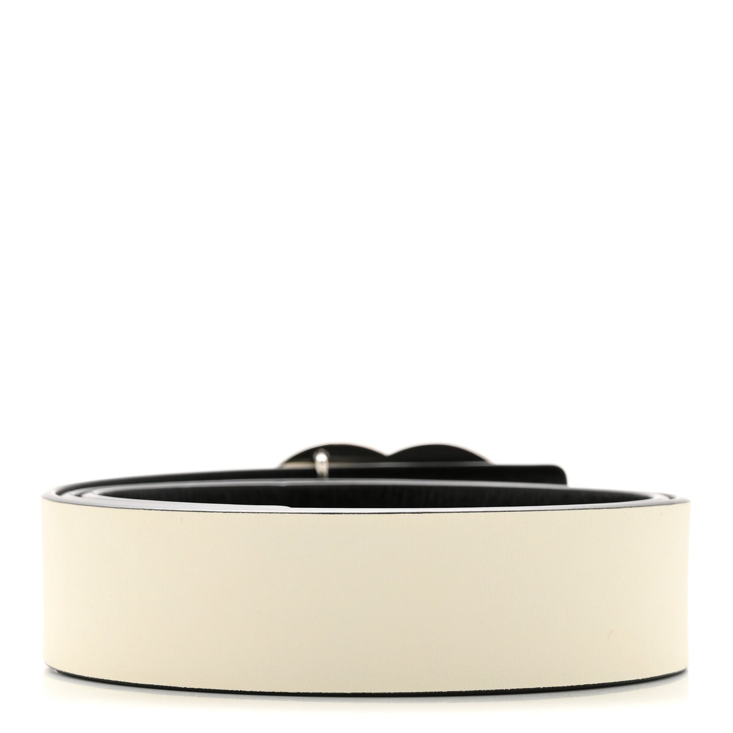 Calfskin CC Reversible Belt 85 White Black