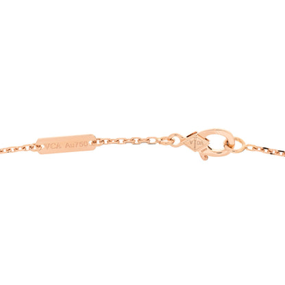 Van Cleef & Arpels 18K Rose Gold Gray Mother of Pearl Vintage Alhambra Pendant Necklace 2 of 5