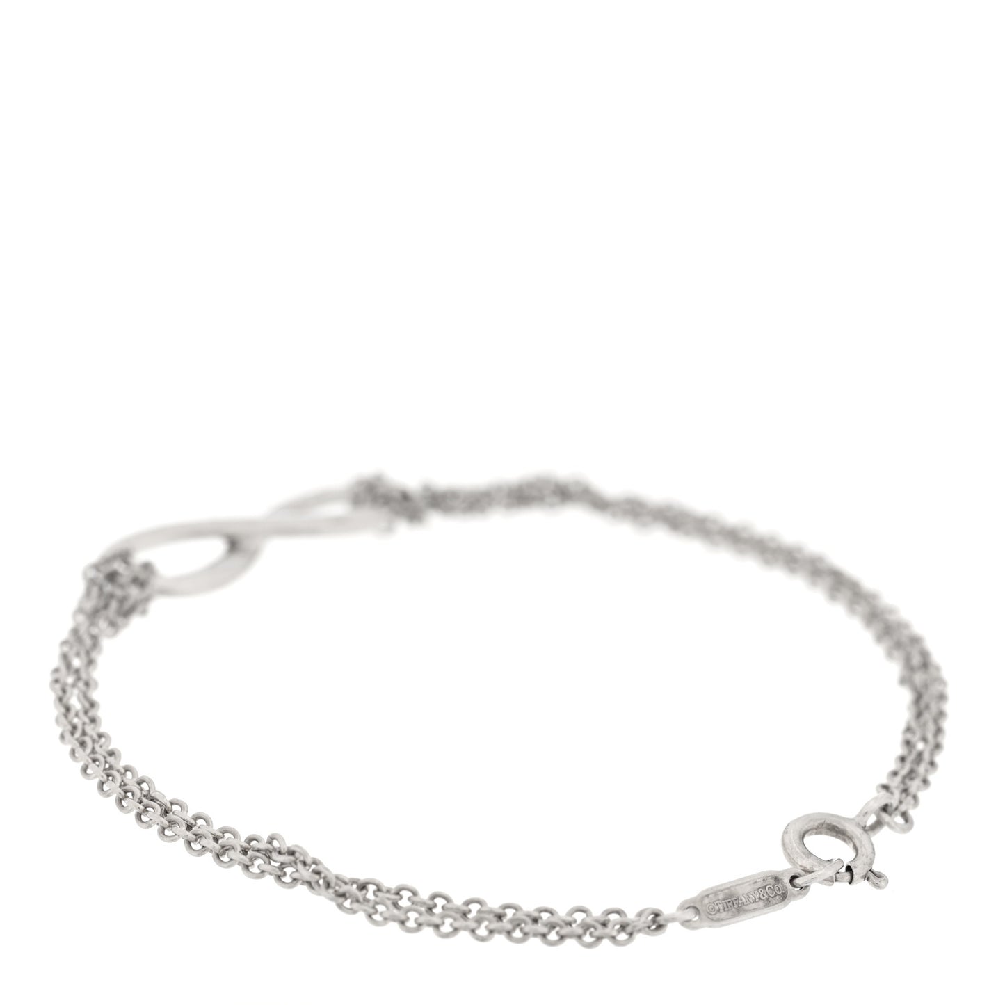 Sterling Silver Infinity Double Chain Bracelet