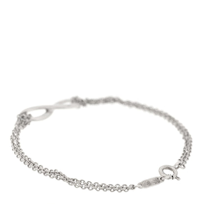 Tiffany Sterling Silver Infinity Double Chain Bracelet 2 of 3