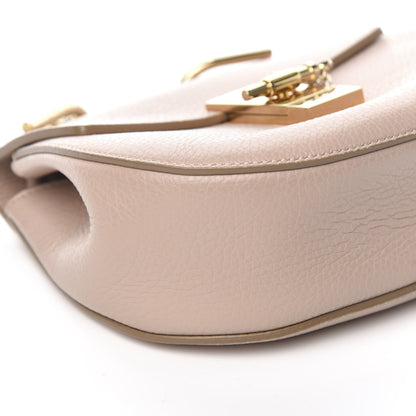 Chloe Grained Lambskin Mini Drew Shoulder Bag Cement Pink 8 of 9