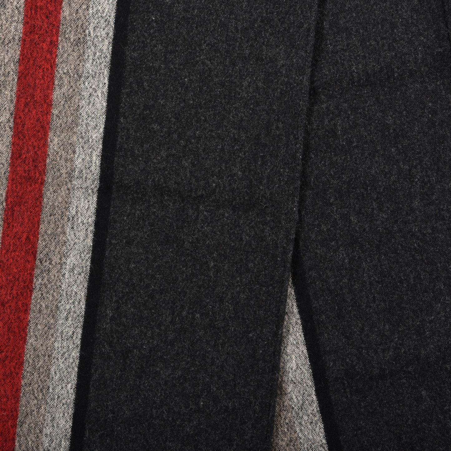 Wool Stripe Scarf Grey