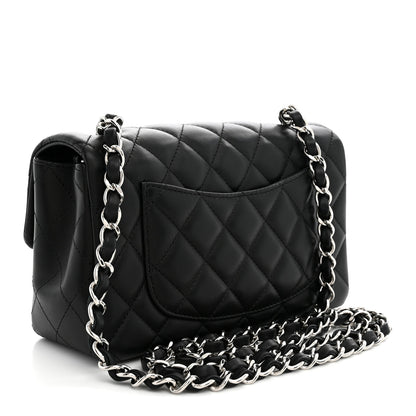 Chanel Lambskin Quilted Mini Rectangular Flap Black 4 of 11