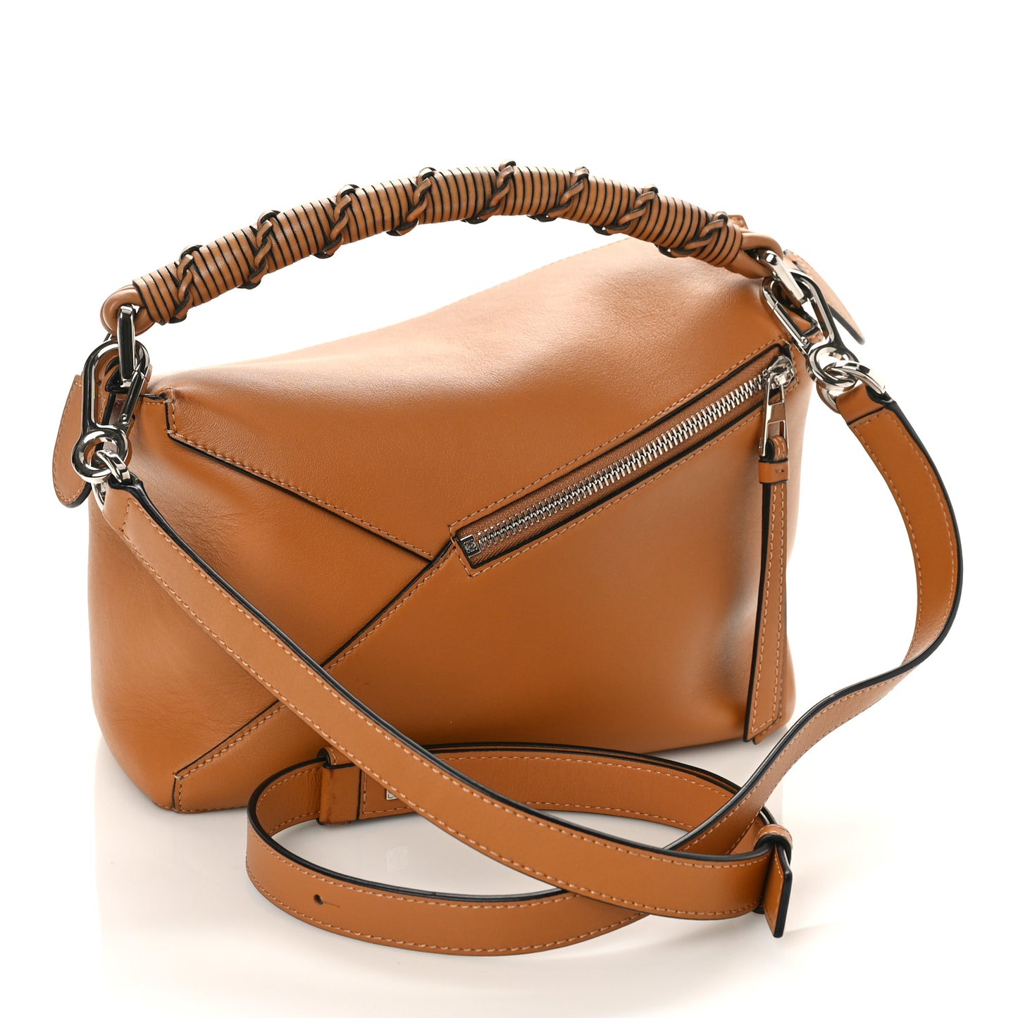 Calfskin Small Puzzle Edge Bag Warm Desert