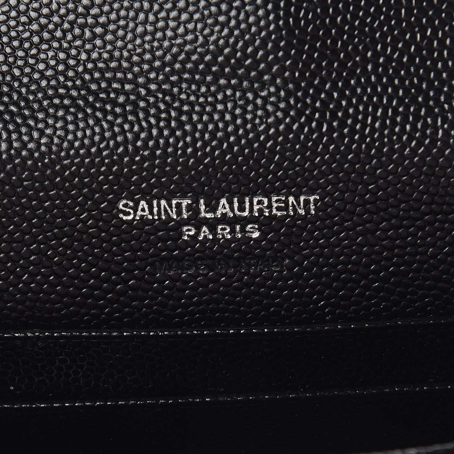 Grain De Poudre Matelasse Chevron Small Monogram Envelope Wallet Black