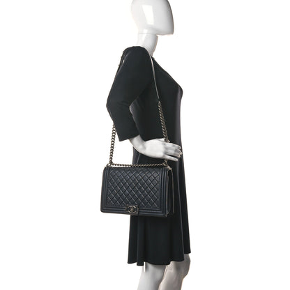 Chanel Grained Calfskin Quilted New Medium Boy Flap Black 2 of 13