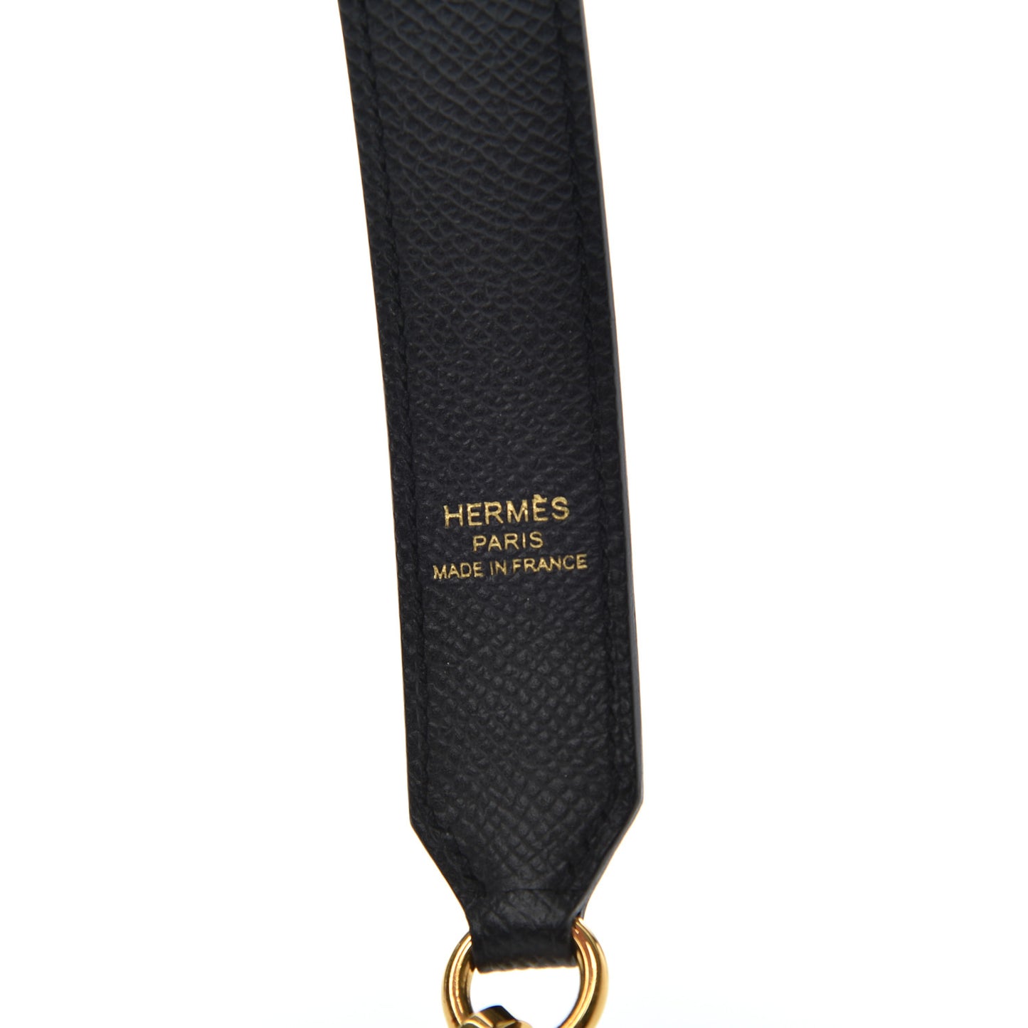 Epsom 25mm Mousqetons Tressage Shoulder Strap Black Craie Gold
