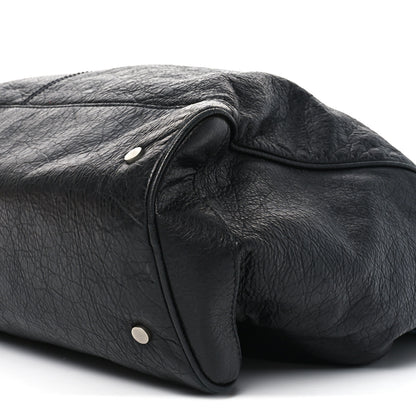 Balenciaga Agneau Classic Silver Hardware Weekender Black 10 of 12