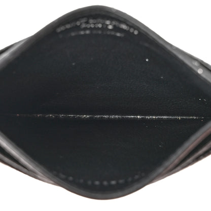 Saint Laurent Grain De Poudre Matelasse Chevron Monogram Credit Card Case Black 5 of 14