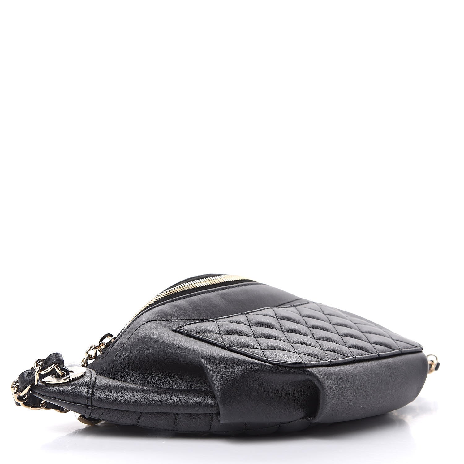 Chanel Lambskin Quilted Waist Bag Fanny Pack Black 4 of 10