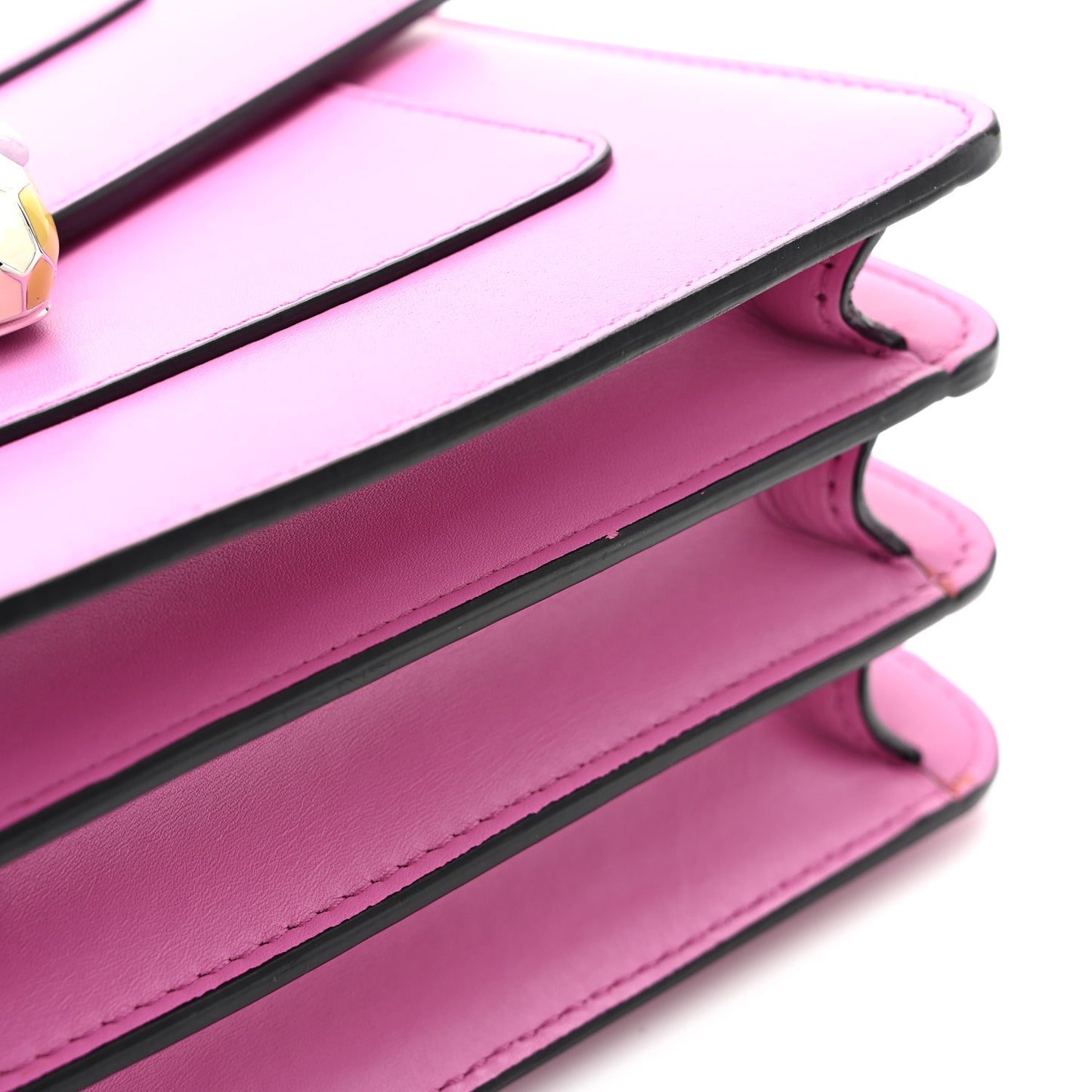Calfskin Serpenti Forever Top Handle Pink