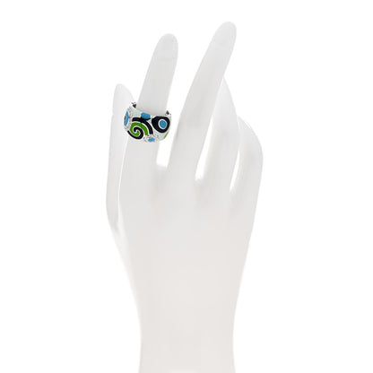 Roberto Coin 18K White Gold Diamond Enamel Evil Eye Ring 52 6 Multicolor 2 of 5