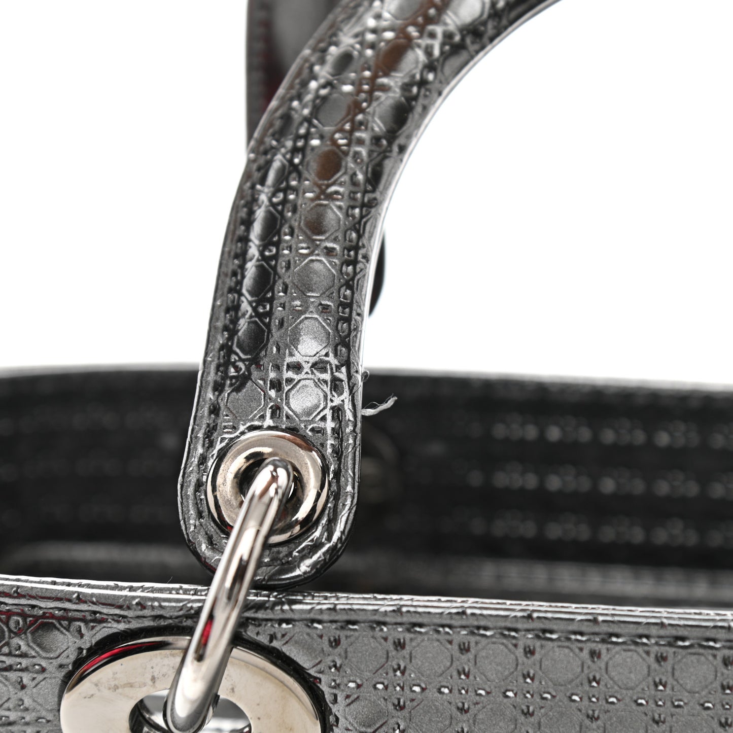 Patent Micro-Cannage Medium Lady Dior Onyx Black