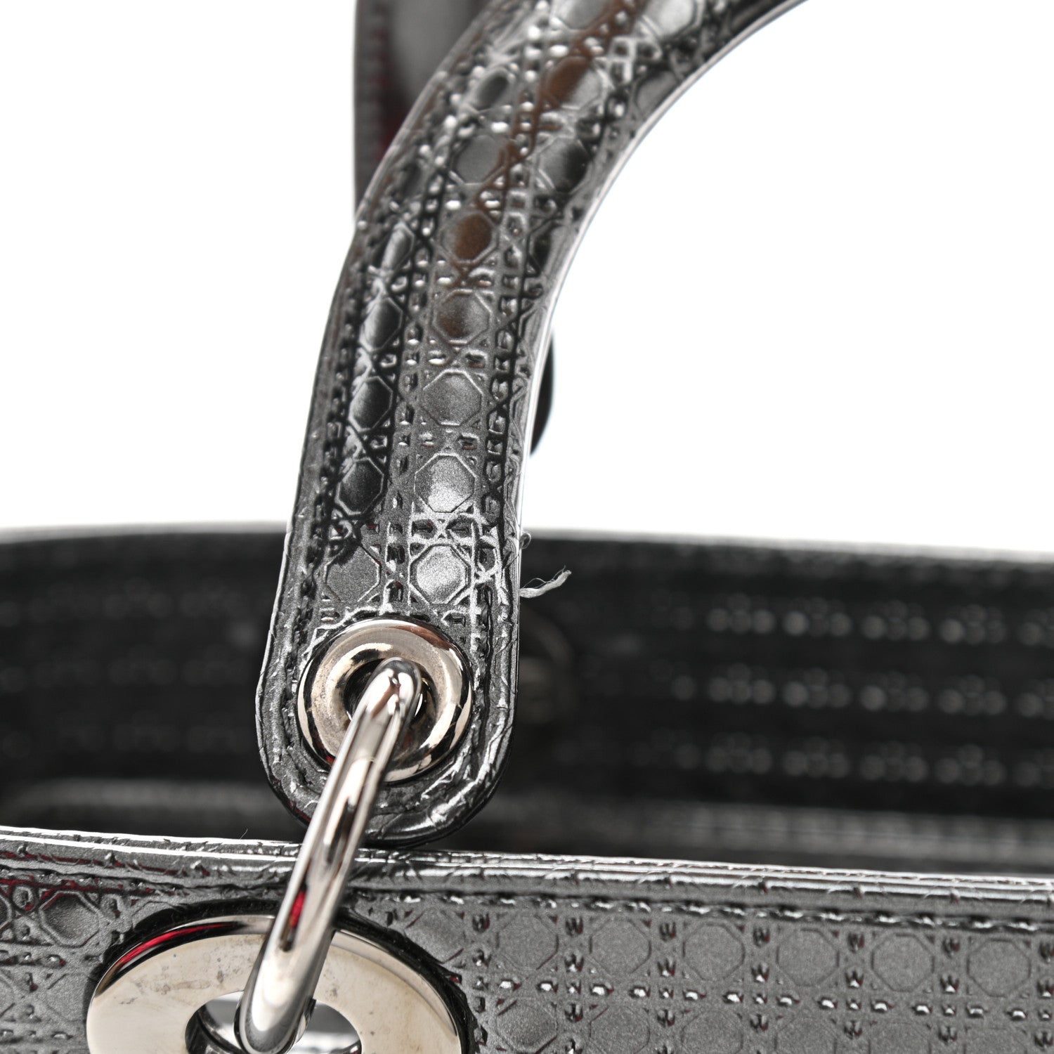 Christian Dior Patent Micro-Cannage Medium Lady Dior Onyx Black 12 of 12