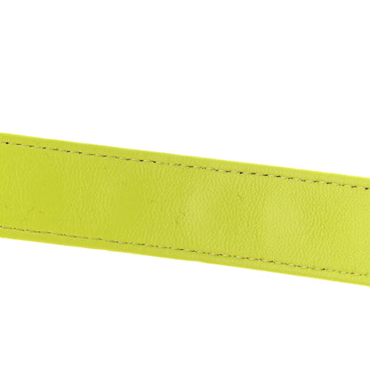 Chanel Shiny Lambskin Quilted Chanel 19 Wallet On Chain WOC Neon Yellow 13 of 14