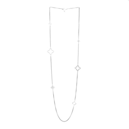 David Yurman Sterling Silver 25mm Quatrefoil Chain Necklace 3 of 4