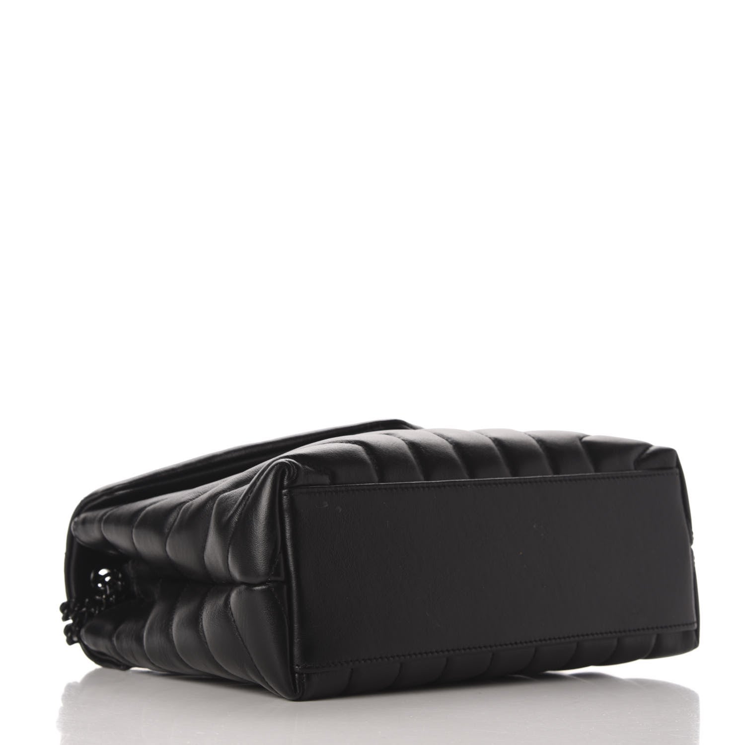Saint Laurent Calfskin Y Quilted Monogram Small Loulou Chain Satchel Black 4 of 10